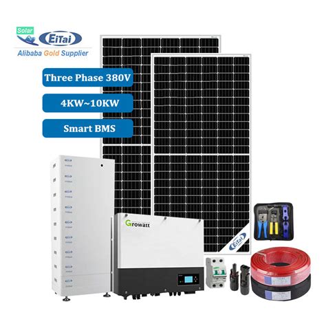 Eitai Portable 5kw Hybrid Solar Power System 48v 10kva 3phase Solar Energy Systems 380v Hybrid