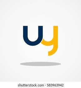 Initial Letter Uy Lowercase Logo Design Stock Vector Royalty Free