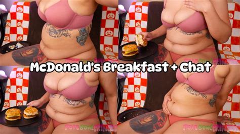 Bbw Feedee Fast Food Breakfast Fat Chat Belly Play And Burps Pornmeka