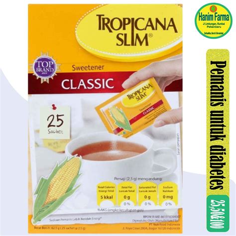 Tropicana Slim Sweetener Classic 25 And 50 Sachet Shopee Indonesia