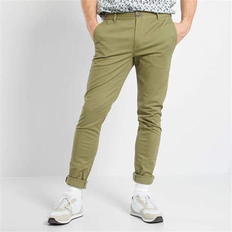 Pantalón chino skinny L38 1 90 m Hombre de más de 190m marrón