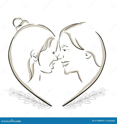 Mother Day Sketch. Mother and Daughter Stock Vector - Illustration of ...