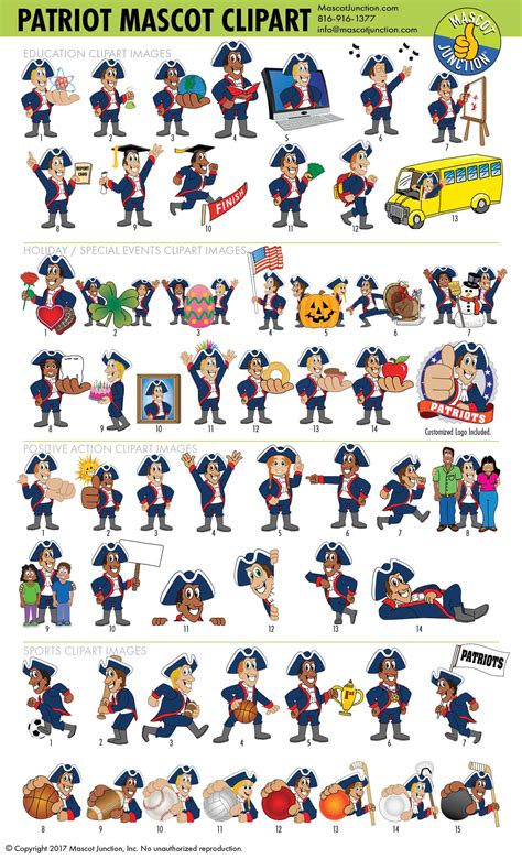 Patriot Mascot Clipart - Mascot Junction