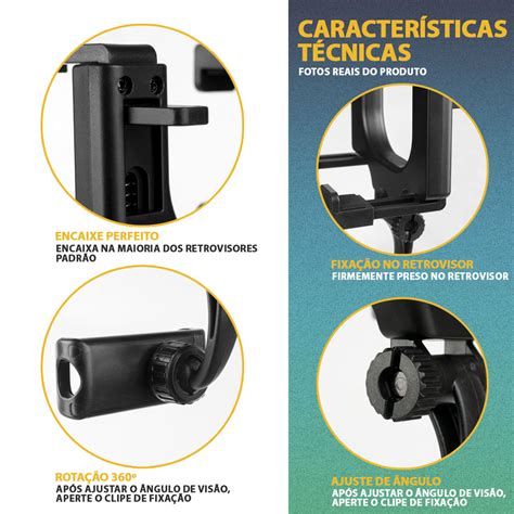 Suporte para Celular Veicular de Retrovisor Imperdível