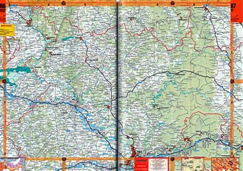 Карта Башкирии. Автомобильная карта республики Башкирия масштаба 1см:8км