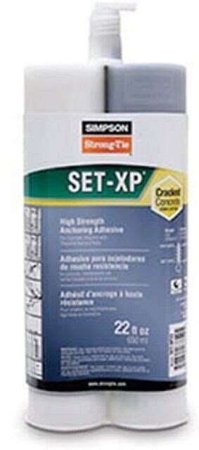 Simpson Strong Tie Set Xp Concrete Epoxy High Strength Anchoring