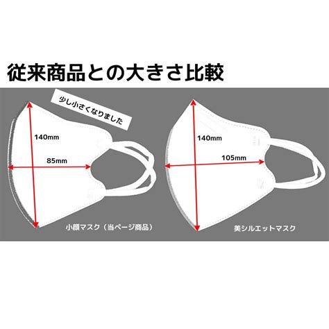 【楽天市場】小顔マスク 【期間限定価格】 シルエット 立体 3d 不織布 カラー マスク 1袋10枚入 A Msk Bi 3dマスク バイ