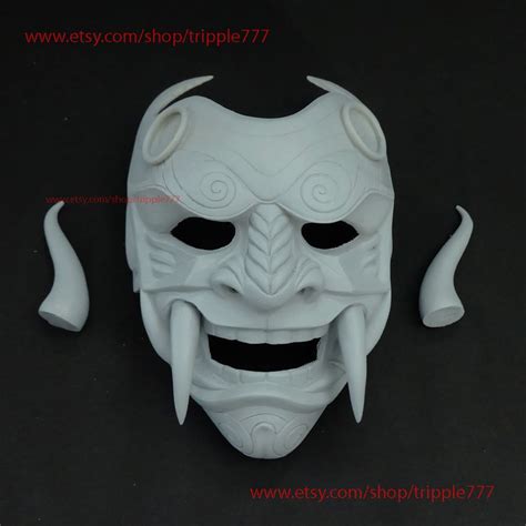 Samurai Assassin Dämon Oni Bb Gun Airsoft Maske Halloween Etsy