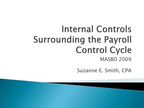 Ppt Internal Controls Surrounding The Payroll Control Cycle Powerpoint Presentation Id 731429