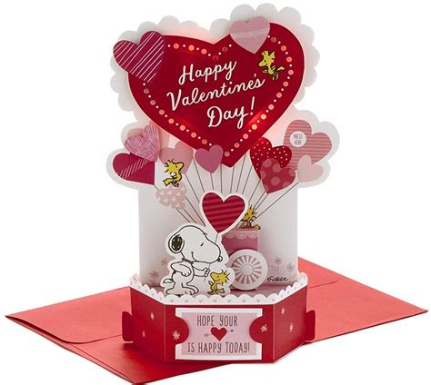 Amazon Hallmark Musical Peanuts Pop Up Valentines Card