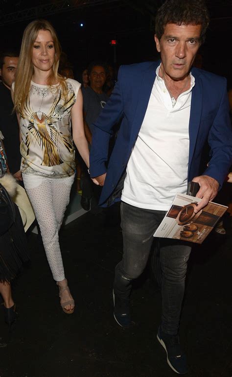 Antonio Banderas With Girlfriend Nicole Kimpel Miami Fashion Week