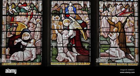 A Stained Glass Window Depicting The Resurrection Of The Dead St Mary