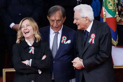 GIORGIA MELONI IGNAZIO LA RUSSA SERGIO MATTARELLA