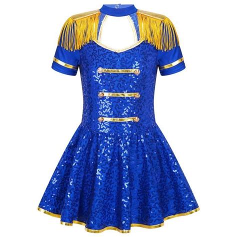 Inlzdz Enfant Fille Déguisement Monsieur Loyal Cirque Robe Danse