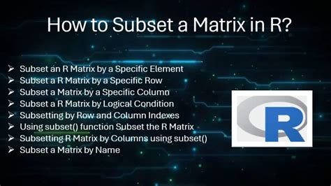 How To Subset A Matrix In R Spark By Examples