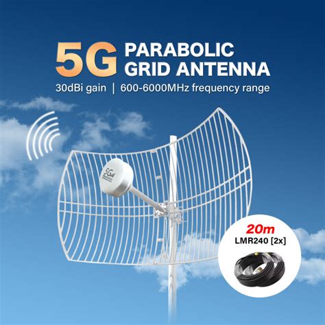 LET HYPERWAVE HYPERBOLIC FEEDER ONLY 44dBi WiFi Antenna 5G 4G Signal