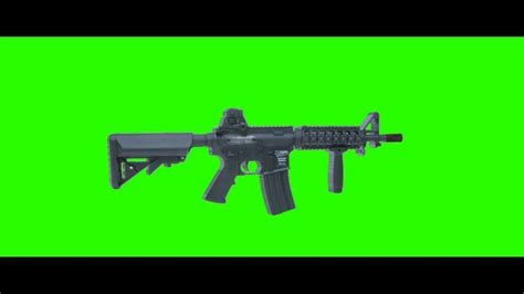 Cod7 Black Ops Commando Automatic Rifle Animation Green Screen Youtube