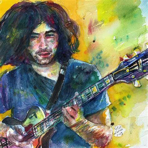 JERRY GARCIA Watercolor Portrait 24 Painting By Fabrizio Cassetta