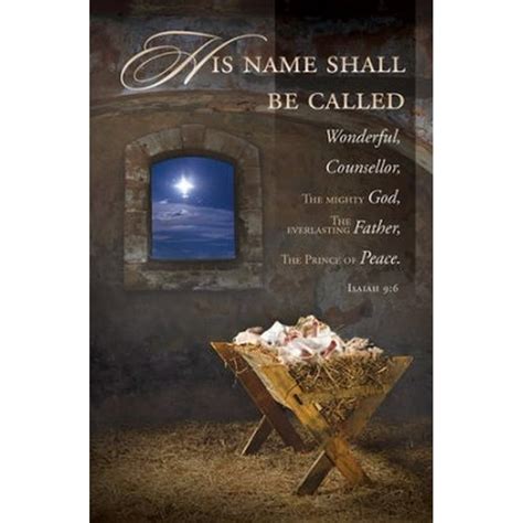 Bulletin His Name Shall Be Called Isaiah 9 6 Kjv Pack Of 100