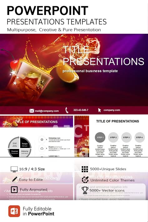 Food Cocktail Night Powerpoint Templates Imaginelayout 1080 Hot Sex Picture