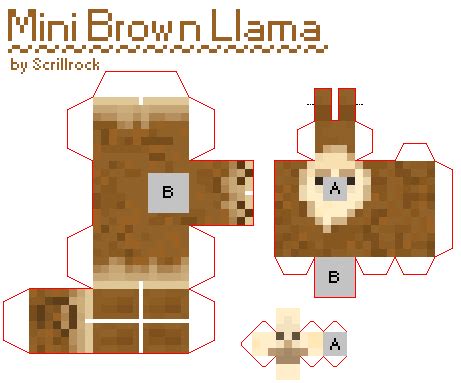 Minecraft Llama Papercraft