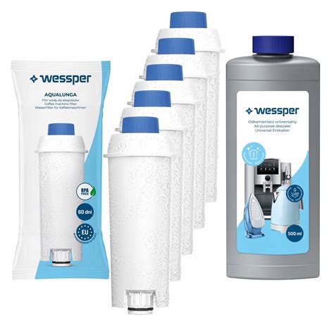 5X Filtr Do Ekspresu Delonghi Magnifica Odkamieniacz Wessper 500 Ml