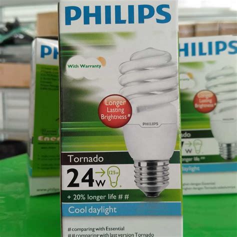 Jual LAMPU PHILIPS TORNADO SPIRAL 24 W PUTIH Shopee Indonesia