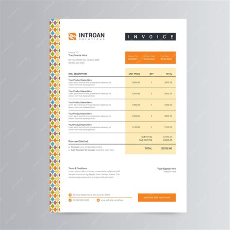 Premium Vector | Modern professional invoice template