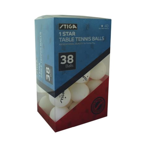 Stiga 38 Pack 1 Star Orange Ping Pong Balls Game Room Guys