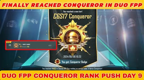 Finally Reached Conqueror In Duo Fpp Duo Fpp Conqueror Rank Push Day