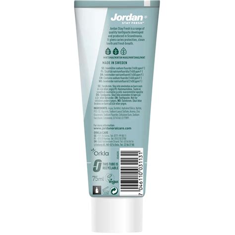 Pasta De Dentes Anti Cáries Emb 75 Ml Jordan Continente Online