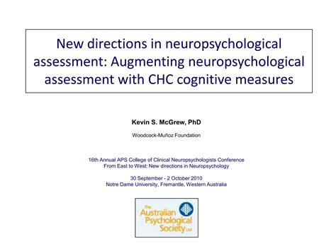 New Directions In Neuropsychological Assessment Augmenting