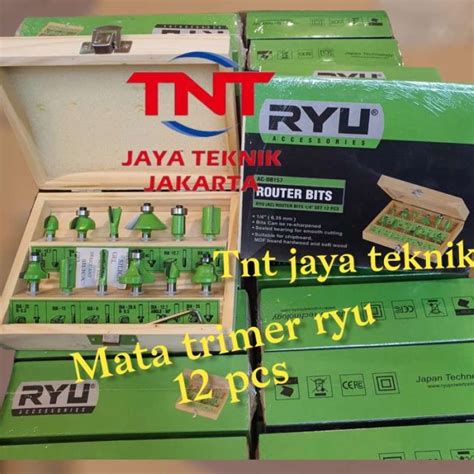 Jual Ryu Mata Profil Trimmer Kayu Set 12 Pcs Mata Trimmer Router Kayu