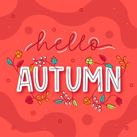 Premium Vector Hello Autumn Lettering