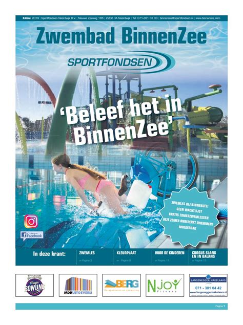 Zwembad De Binnenzee By Mdh Uitgeverij Issuu