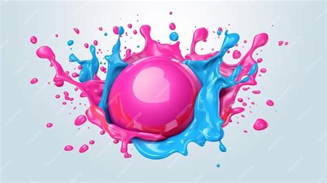 Premium Ai Image Abstract Illustration Of Splash Burst Off Bubblegum