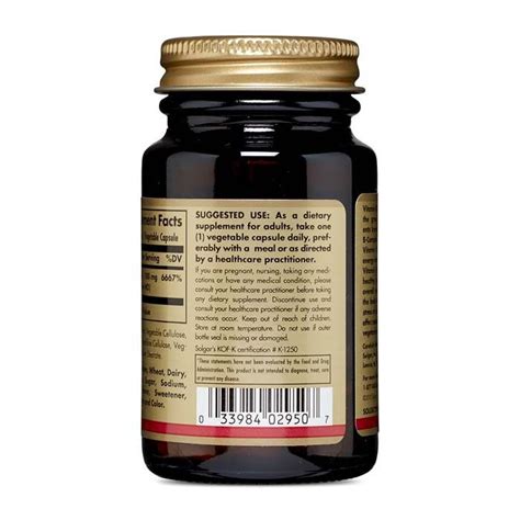 Buy Solgar Vitamin B Mg Vegetable Capsules S Online At Best