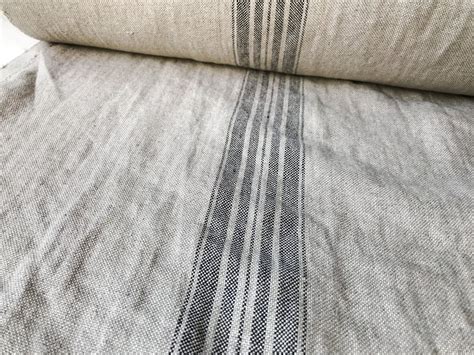 Striped Linen Fabric By The Yard And Meterstonewashed Linen Etsy