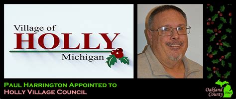 Paul Harrington Appointed To Holly Village Council Oakland County Times