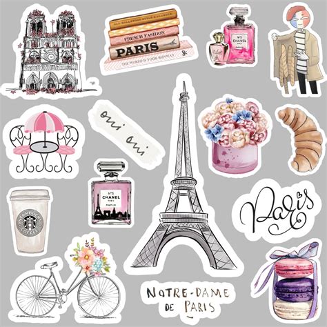 Paris Stickers Pegatinas Bonitas Pegatinas Imprimibles Pegatinas Kawaii