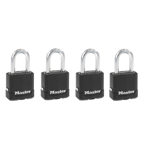 Master Lock Magnum 1-7/8-in Wide Covered Keyed Padlock 4-Pack at Lowes.com