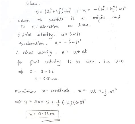 Velocity And Acceleration Of A Particle At Some Instant Of Time Are Vec