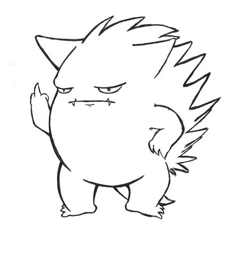 Gengar Sketch By Muncheddesigns On Deviantart