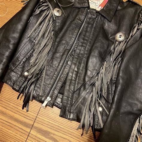 Amazing Genuine Leather Vintage Fringe Jacket Depop