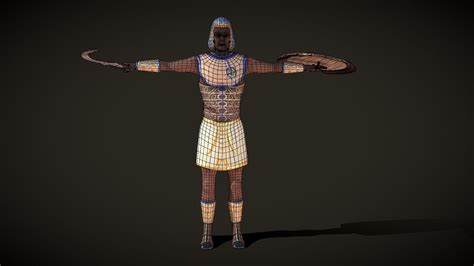 3D model Ancient Egyptian Warrior - Medjay VR / AR / low-poly | CGTrader