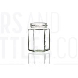 Glass Hexagonal Jar Ml Jam Jars Jars And Bottles