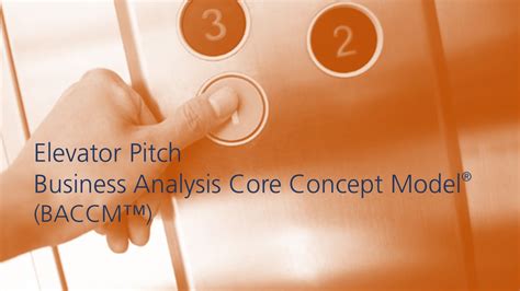 Business Analysis Core Concept Model Baccm Im Elevator Pitch Youtube