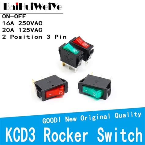 Pcs Kcd Rocker Switch On Off Position Pin Electrical Equipment