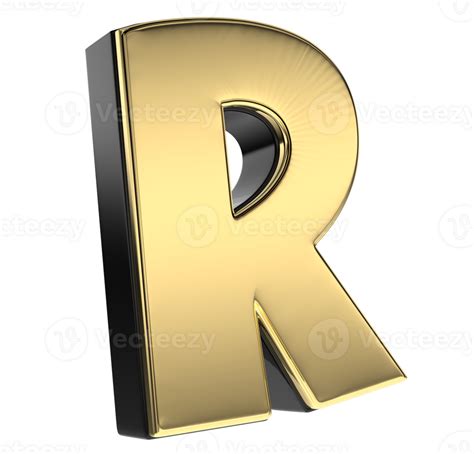 Letter Gold png 3d render transparent 27256416 PNG