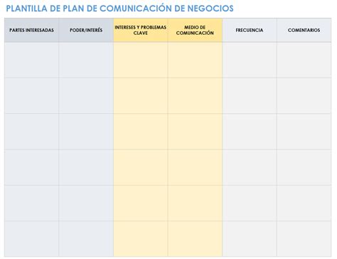 Plantillas Gratuitas De Planes De Comunicación Smartsheet